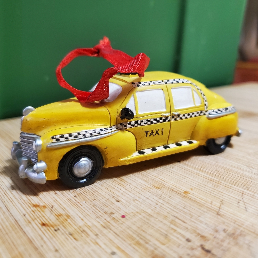 NY City cab holiday ornament from Macy's